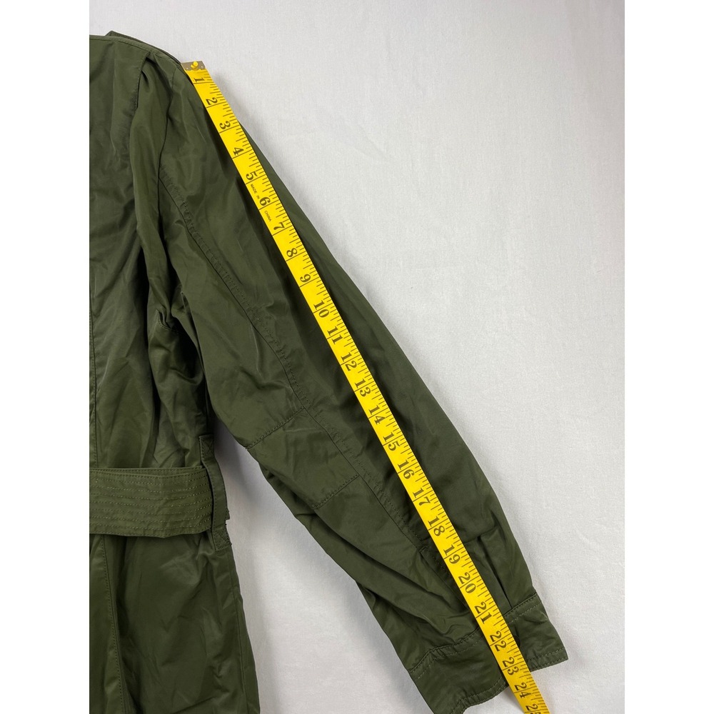 Banana Republic Field Utility Jacket Womens Medium Green Belted Modern Fit 95 - Picture 6 of 9